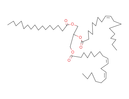 Molecular Structure of 2680-59-3 (1-PALMITOYL-2-OLEOYL-3-LINOLEOYL-RAC-GLYCEROL)