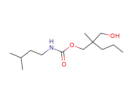 Molecular Structure of 25384-37-6 (2-Methyl-2-propyl-3-<(3-methyl-butyl)-carbamoyl-oxy>-propanol-(1))