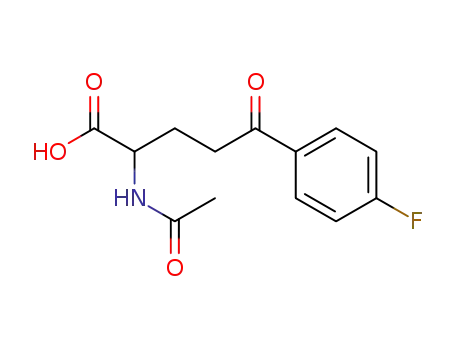 Molecular Structure of 2545-46-2 (2-(acetylamino)-5-(4-fluorophenyl)-5-oxopentanoic acid)