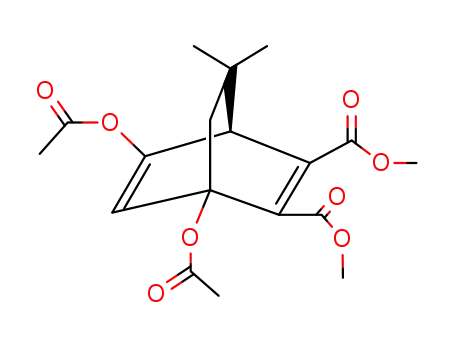 Molecular Structure of 25864-63-5 (1,5-Di(acetyloxy)-8,8-dimethylbicyclo[2.2.2]octa-2,5-diene-2,3-dicarboxylic acid dimethyl ester)
