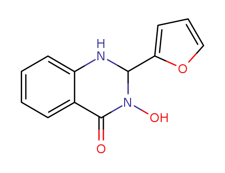 Molecular Structure of 25940-12-9 (2-(furan-2-yl)-3-hydroxy-2,3-dihydroquinazolin-4(1H)-one)