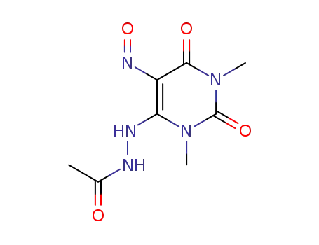 acetic acid-[<i>N</i>'-(1,3-dimethyl-5-nitroso-2,6-dioxo-1,2,3,6-tetrahydro-pyrimidin-4-yl)-hydrazide]