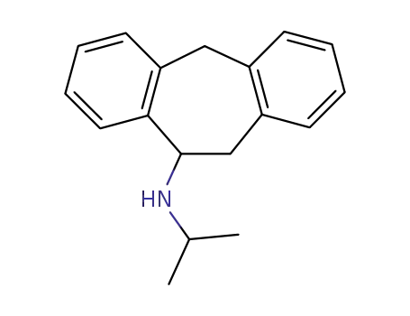 Molecular Structure of 31802-16-1 (N-(propan-2-yl)-10,11-dihydro-5H-dibenzo[a,d][7]annulen-10-amine)