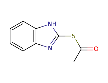 Molecular Structure of 25369-80-6 (Ethanethioic acid, S-1H-benzimidazol-2-yl ester (9CI))