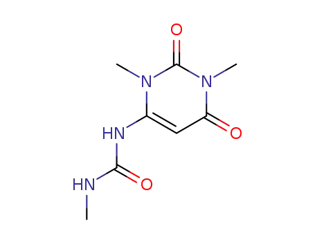 Molecular Structure of 31683-76-8 (1-(1,3-dimethyl-2,6-dioxo-1,2,3,6-tetrahydropyrimidin-4-yl)-3-methylurea)