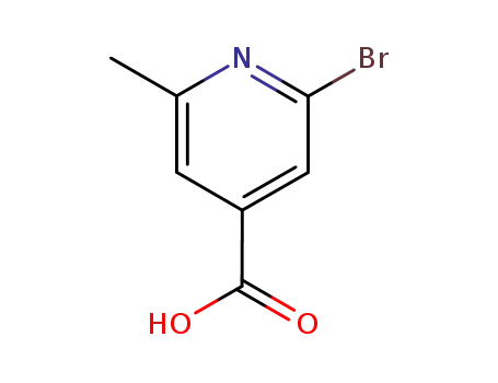 Molecular Structure of 25462-84-4 (2-BroMo-6-Methylpyridin-4-carboxylic acid)