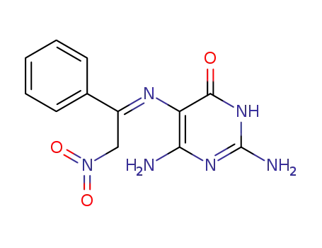 2,6-diamino-5-(2-nitro-1-phenyl-ethylLiDenamino)-3<i>H</i>-pyrimidin-4-one