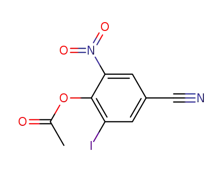 Molecular Structure of 25844-86-4 (4-cyano-2-iodo-6-nitrophenyl acetate)