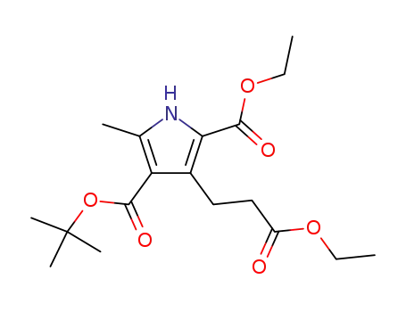 Molecular Structure of 31695-39-3 (4-tert-butyl 2-ethyl 3-(3-ethoxy-3-oxopropyl)-5-methyl-1H-pyrrole-2,4-dicarboxylate)