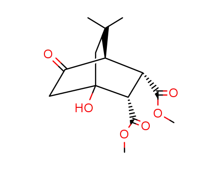 Molecular Structure of 25864-66-8 (1-Hydroxy-8,8-dimethyl-5-oxobicyclo[2.2.2]octane-2,3-dicarboxylic acid dimethyl ester)