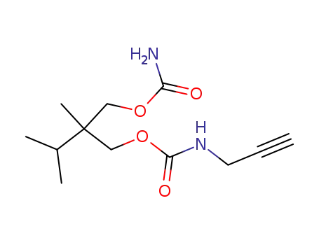 Molecular Structure of 25384-98-9 (N-(2-Propynyl)carbamic acid 2-(carbamoyloxymethyl)-2,3-dimethylbutyl ester)