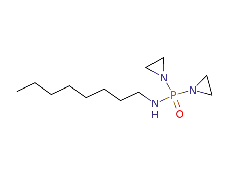 Molecular Structure of 2588-35-4 (Bis(1-aziridinyl)(octylamino)phosphine oxide)