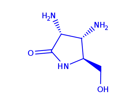 Molecular Structure of 256451-17-9 (2-Pyrrolidinone, 3,4-diamino-5-(hydroxymethyl)-, (3S,4S,5S)- (9CI))