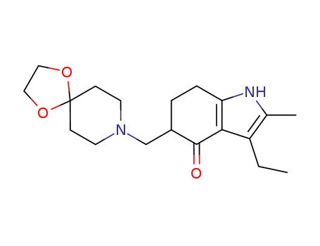 4H-Indol-4-one,5-(1,4-dioxa-8-azaspiro[4.5]dec-8-ylmethyl)-3-ethyl-1,5,6,7-tetrahydro-2-methyl-