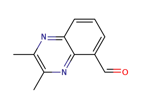 Molecular Structure of 317593-27-4 (5-Quinoxalinecarboxaldehyde,2,3-dimethyl-(9CI))
