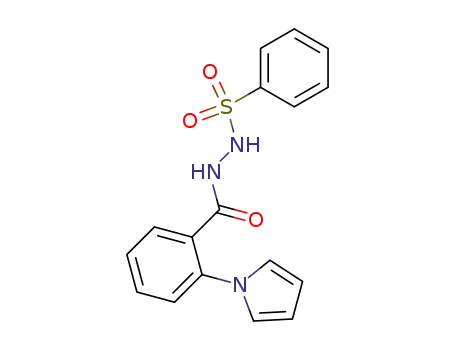 Molecular Structure of 31739-64-7 (N'-[2-(1H-PYRROL-1-YL)BENZOYL]BENZENESULFONOHYDRAZIDE)