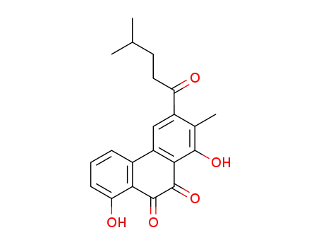 1,8-Dihydroxy-2-methyl-3-(4-methyl-1-oxopentyl)-9,10-phenanthrenedione