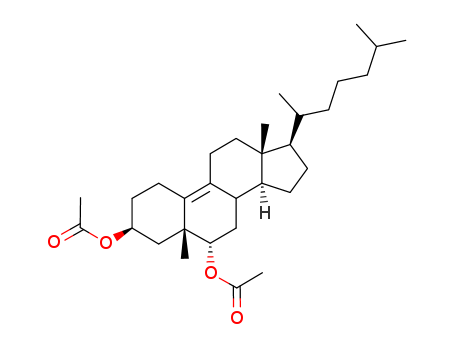 19-Norcholest-9-ene-3,6-diol,5-methyl-, diacetate, (3b,5b,6b)- (9CI) cas  2572-56-7