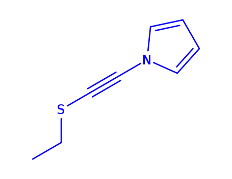 Molecular Structure of 254987-13-8 (1H-Pyrrole, 1-[(ethylthio)ethynyl]- (9CI))