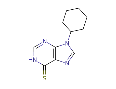 Molecular Structure of 2538-32-1 (9-cyclohexyl-3,9-dihydro-6H-purine-6-thione)