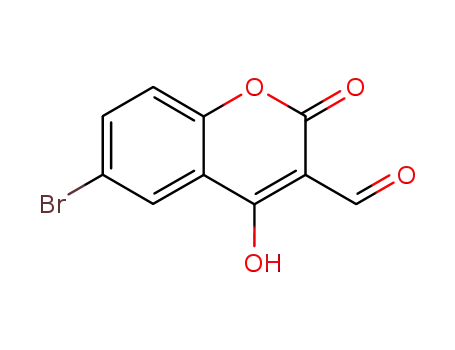 Molecular Structure of 25863-93-8 (6-BROMO-4-HYDROXY-2-OXO-2H-CHROMENE-3-CARBALDEHYDE)