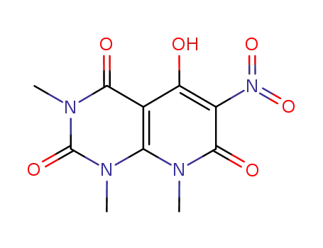 Molecular Structure of 254753-79-2 (7-hydroxy-1,3,8-trimethyl-6-nitropyrido[2,3-d]pyrimidine-2,4,5(1H,3H,8H)-trione)