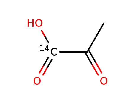 Molecular Structure of 25713-22-8 (2-oxo(1-~14~C)propanoic acid)