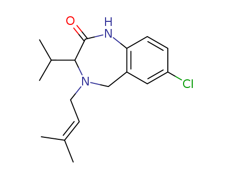 2H-1,4-BENZODIAZEPIN-2-ONE, 7-CHLORO-1,3,4,5-TETRAHYDRO-4-(3-METHYL-2-BUTENYL)-3-(1-METHYLETHYL)-