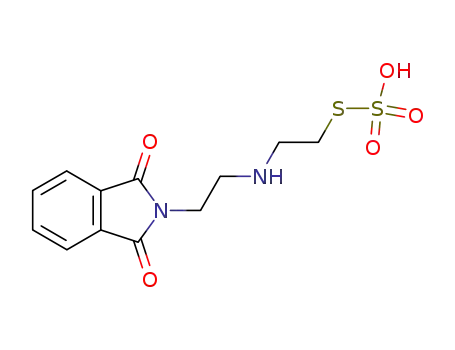 Molecular Structure of 31792-42-4 (S-(2-{[2-(1,3-dioxo-1,3-dihydro-2H-isoindol-2-yl)ethyl]amino}ethyl) hydrogen sulfurothioate)