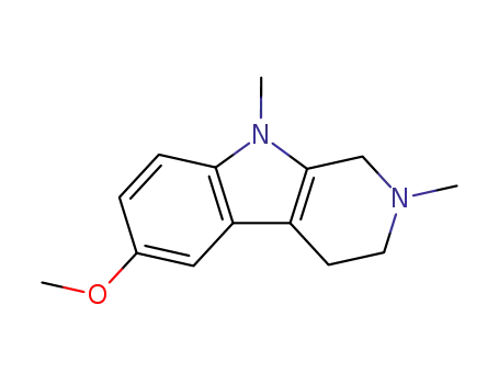 Molecular Structure of 25968-13-2 (2,3,4,9-Tetrahydro-6-methoxy-2,9-dimethyl-1H-pyrido[3,4-b]indole)