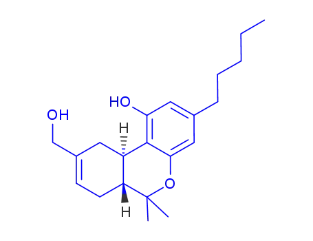 Molecular Structure of 25952-85-6 (11-hydroxy-delta(8)-tetrahydrocannabinol)