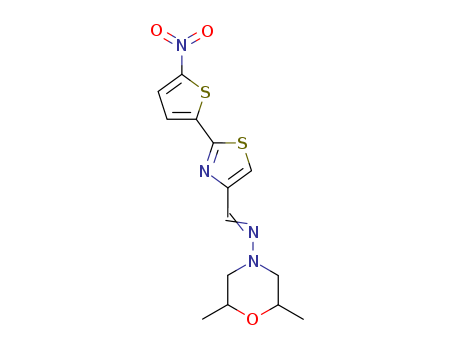 4-Morpholinamine,2,6-dimethyl-N-[[2-(5-nitro-2-thienyl)-4-thiazolyl]methylene]-