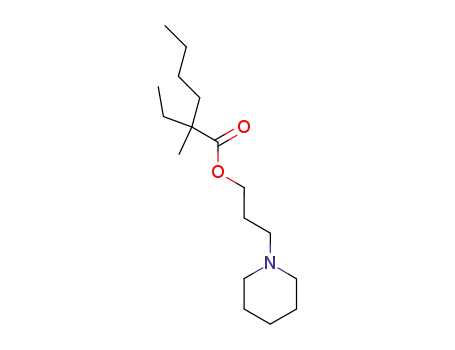 Molecular Structure of 32051-68-6 (2-Ethyl-2-methylhexanoic acid 3-piperidinopropyl ester)