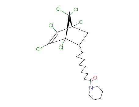 Molecular Structure of 25994-92-7 (9-(1,4,5,6,7,7-hexachlorobicyclo[2.2.1]hept-5-en-2-yl)-1-(piperidin-1-yl)nonan-1-one)