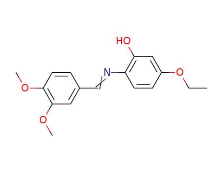 Molecular Structure of 26449-47-8 (2-{[(E)-(3,4-dimethoxyphenyl)methylidene]amino}-5-ethoxyphenol)