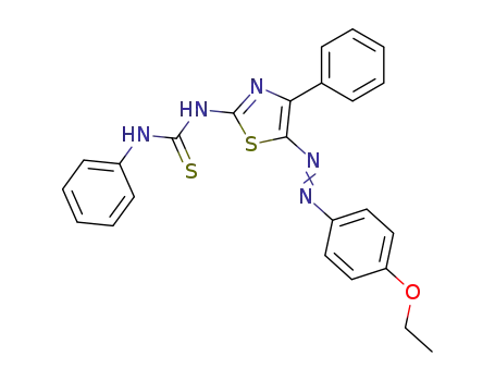 Molecular Structure of 26164-63-6 (1-{5-[(4-ethoxyphenyl)hydrazono]-4-phenyl-1,3-thiazol-2(5H)-ylidene}-3-phenylthiourea)