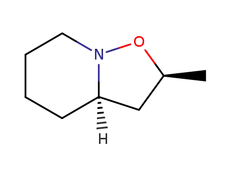 Molecular Structure of 70546-87-1 ((2S,3aR)-2-Methyl-hexahydro-isoxazolo[2,3-a]pyridine)