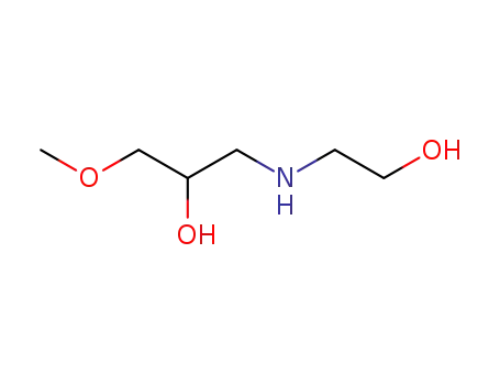 Molecular Structure of 26072-85-5 (1-[(2-hydroxyethyl)amino]-3-methoxypropan-2-ol)