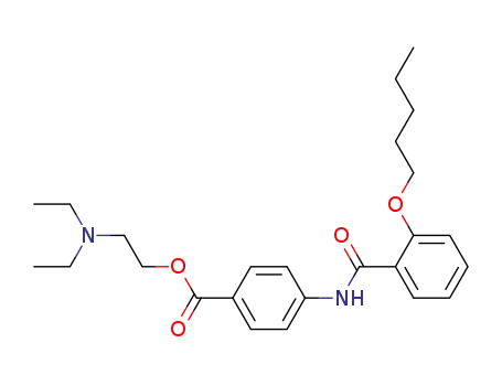 Molecular Structure of 26090-28-8 (2-(diethylamino)ethyl 4-{[2-(pentyloxy)benzoyl]amino}benzoate)