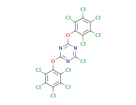 2-클로로-4,6-비스[(펜타클로로페닐)옥시]-1,3,5-트리아진