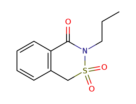 Molecular Structure of 31848-35-8 (1H-2,3-Benzothiazin-4(3H)-one, 3-propyl-, 2,2-dioxide)
