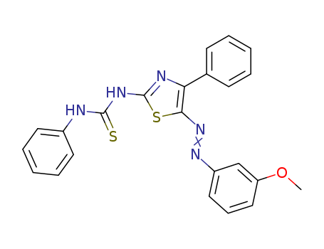 Thiourea,N-[5-[2-(3-methoxyphenyl)diazenyl]-4-phenyl-2-thiazolyl]-N'-phenyl- cas  26164-69-2