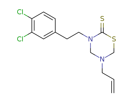 2H-1,3,5-Thiadiazine-2-thione,3-[2-(3,4-dichlorophenyl)ethyl]tetrahydro-5-(2-propen-1-yl)- cas  26324-20-9