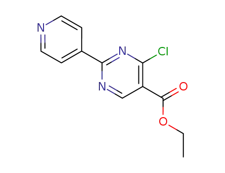 Molecular Structure of 204394-36-5 (ethyl 4-chloro-2-pyridin-4-ylpyrimidine-5-carboxylate)