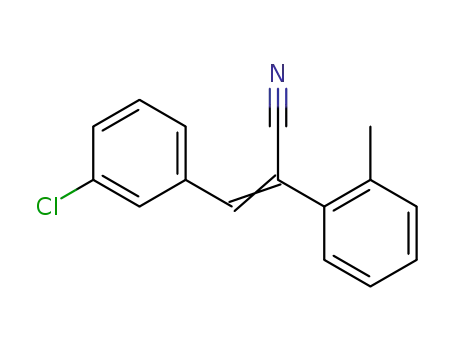 Molecular Structure of 31881-10-4 ((2Z)-3-(3-chlorophenyl)-2-(2-methylphenyl)prop-2-enenitrile)