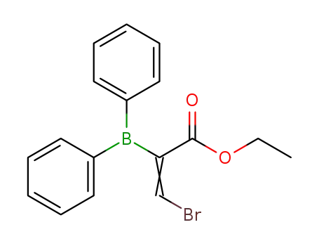 2-Brom-1-(diphenylboryl)-1-ethencarbonsaeure-ethylester