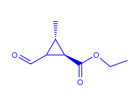 Cyclopropanecarboxylic acid, 2-formyl-3-methyl-, ethyl ester, (1R,3S)-rel- (9CI)