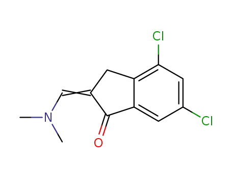 Molecular Structure of 320419-47-4 (4,6-DICHLORO-2-DIMETHYLAMINOMETHYLENE-INDAN-1-ONE)