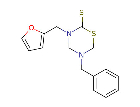 2H-1,3,5-Thiadiazine-2-thione,3-(2-furanylmethyl)tetrahydro-5-(phenylmethyl)- cas  26105-64-6