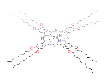 Molecular Structure of 261504-18-1 (ZINC 2 3 9 10 16 17 23 24-OCTAKIS(OCTYL&)